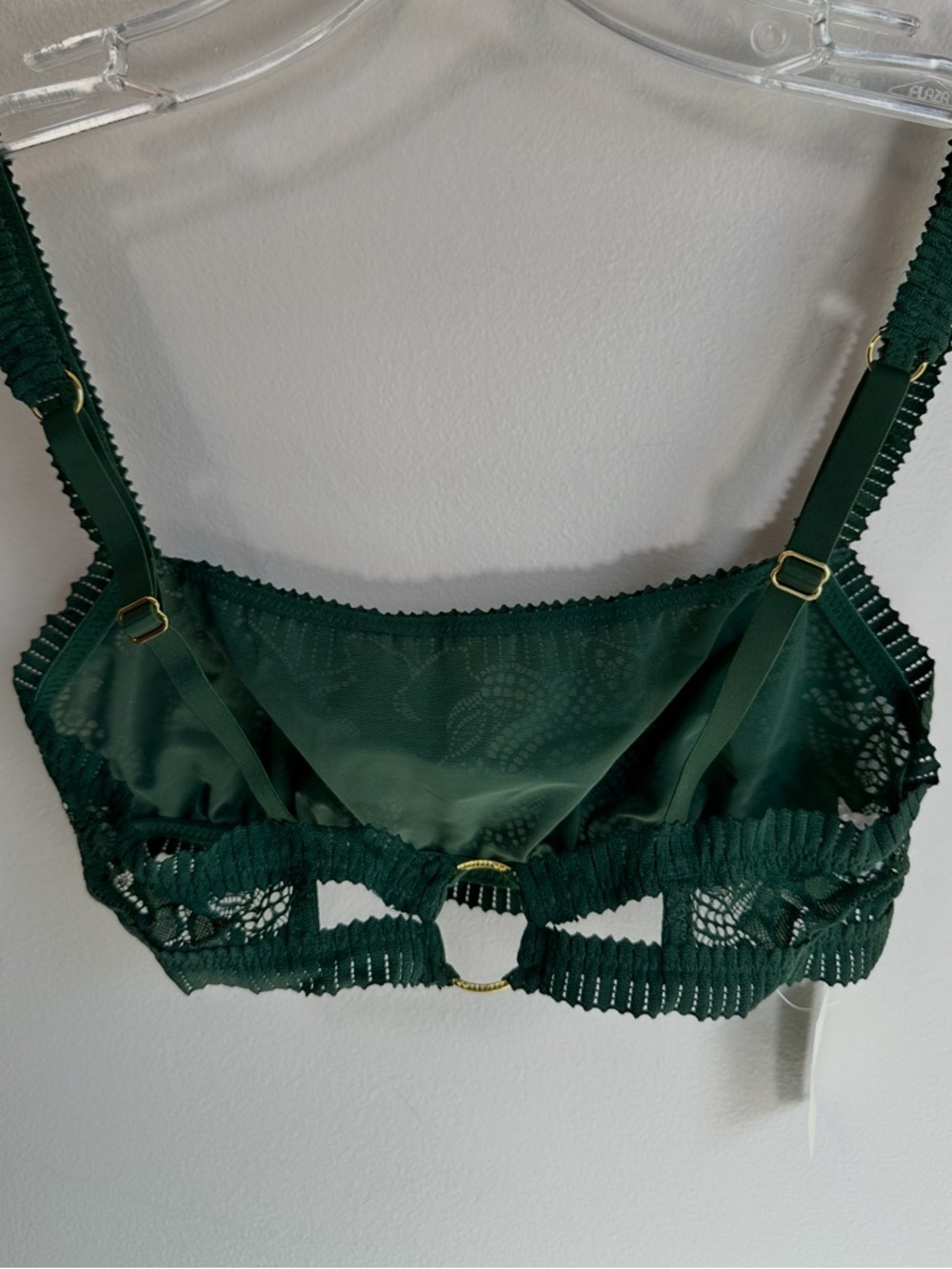 NWT Aerie Coral Lace Bandeau Bralette Sycamore Green Size Medium - Picture 7 of 15